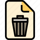 bin, data, document, file, remove, trash