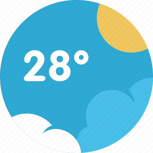 Cloud, forecast, sun, temperature, weather icon - Download on Iconfinder