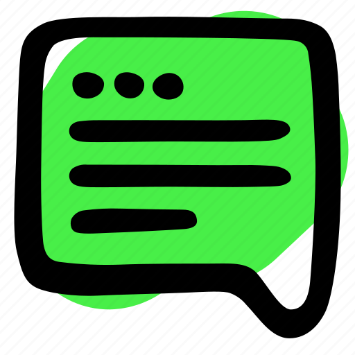 Bubble, chat, message, dialog box, green message icon - Download on Iconfinder