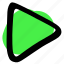 multimedia player, green arrow, green button, play button, start button, triangle button, green triangle 