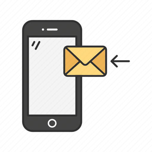 Inbox, message received, phone, incoming message icon - Download on Iconfinder