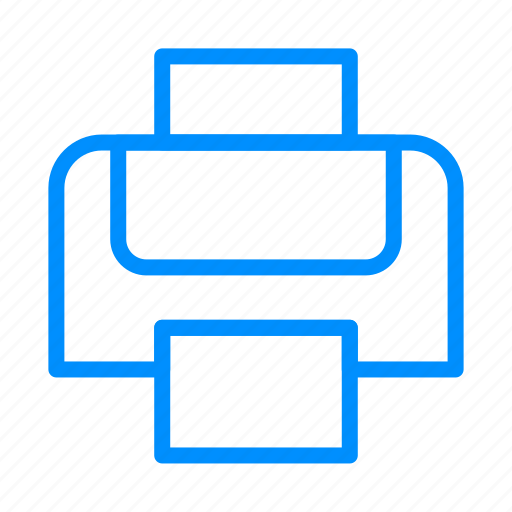 Blue, papper, print, printer, printing icon - Download on Iconfinder