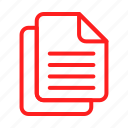 document, documents, file, files, red, sheet, text