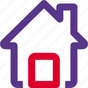 home, with, chimney, business, user, technology, interface