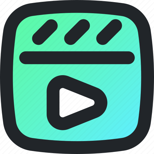 Ui, video, play, screen, movie, cinema, live icon - Download on Iconfinder