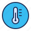 measure, temperature, thermometer, ui 