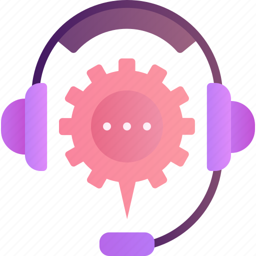 Support, gear, headphones, help, info, information, service icon - Download on Iconfinder