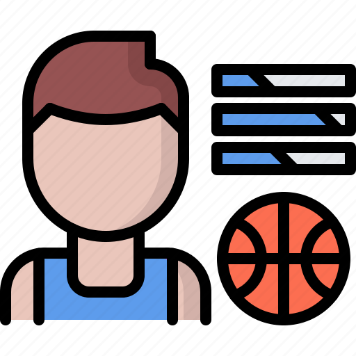 Ball, basketball, data, man, player, skill, sport icon - Download on Iconfinder