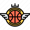 badge, ball, basketball, emblem, player, sport, team 