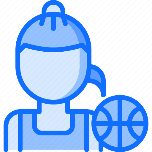 Ball, basketball, player, sport, woman icon - Download on Iconfinder