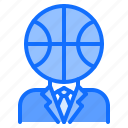ball, basketball, head, man, player, sport, suit