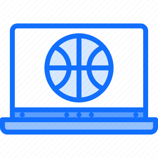 Ball, basketball, laptop, online, player, sport, streaming icon - Download on Iconfinder