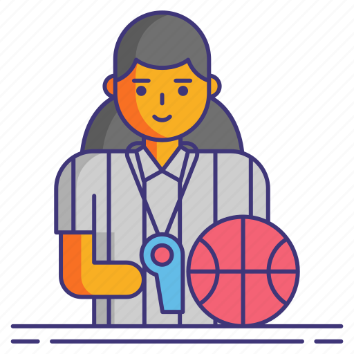 Female, referee, basketball icon - Download on Iconfinder