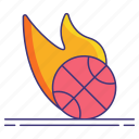 flaming, sport, basketball, ball