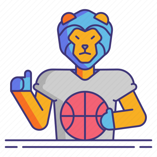 Lion, mascot, basketball, game icon - Download on Iconfinder