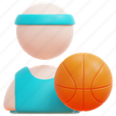 player, person, user, avatar, basketball, sport, ball, 3d