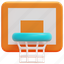 backboard, hoop, basket, net, basketball, sport, ball, 3d 
