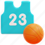 basketball, sport, ball, shirt, basket, game, competition, 3d 