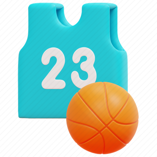 Basketball, sport, ball, shirt, basket, competition, game 3D illustration - Download on Iconfinder