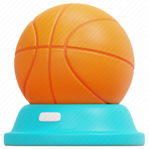 Trophy, cup, champion, award, basketball, ball, sport 3D illustration - Download on Iconfinder