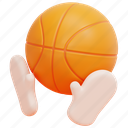 rebound, bounce, catch, hands, sport, basketball, ball, 3d 