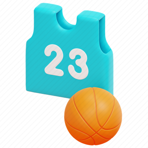 Basketball, sport, ball, shirt, game, basket, competition 3D illustration - Download on Iconfinder