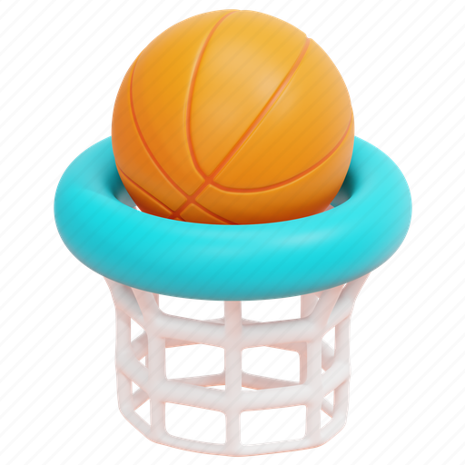 Shoot, net, hoop, basket, sport, basketball, ball 3D illustration - Download on Iconfinder