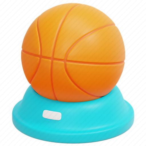 Trophy, cup, champion, award, sport, basketball, ball 3D illustration - Download on Iconfinder