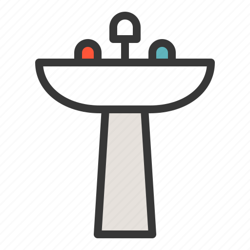 Basin, bathroom, faucet, sink, tap, washbasin icon - Download on Iconfinder
