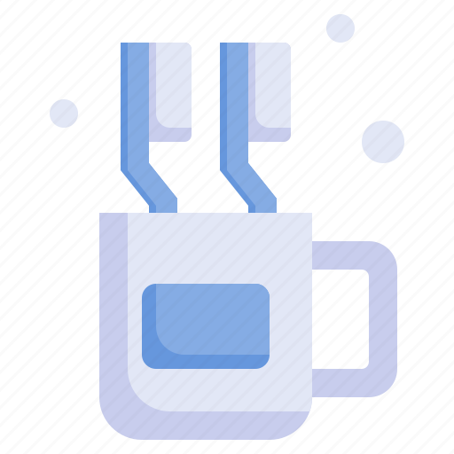 Glass, cup, mug, toothbrush, tools, and, utensils icon - Download on Iconfinder