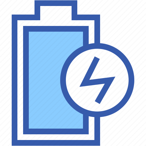 Battery, energy, unloaded, no, electronics, bolt icon - Download on Iconfinder
