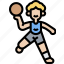 handball, player, ball, throw, activity 