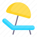 beach chair, chair, sunbed, beach umbrella, umbrella, sun umbrella, beach