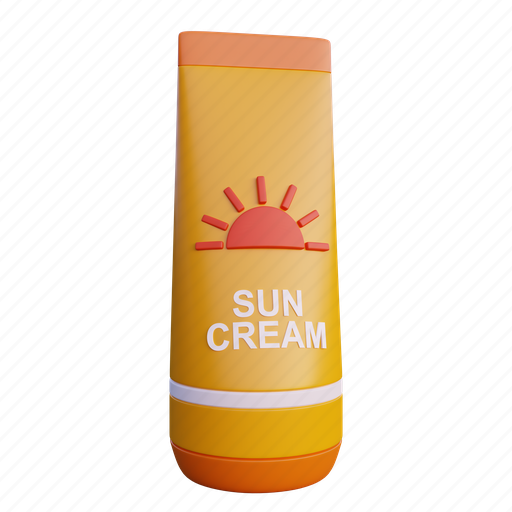 Cream, vacation, beach, holiday, summer, travel, tourism 3D illustration - Download on Iconfinder