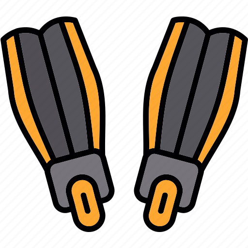Flippers, diving, fins, swim, accessories, scuba icon - Download on Iconfinder
