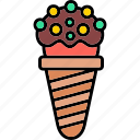 ice, cream, cone, dessert, sweet