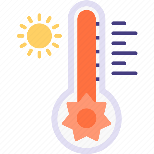 Hot, temperature, high, summer, sun, termometer, weather icon - Download on Iconfinder
