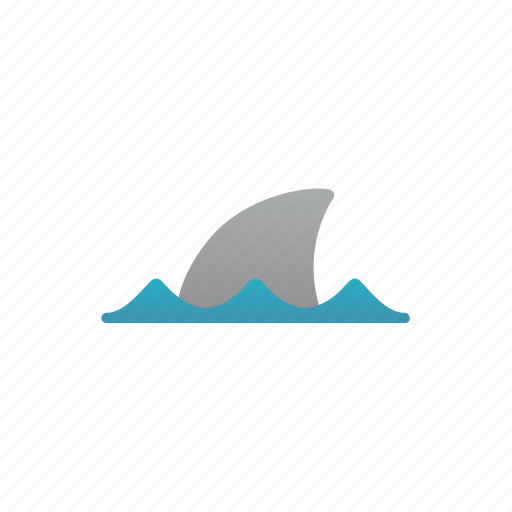 Shark, water, swimming, animal, wave icon - Download on Iconfinder