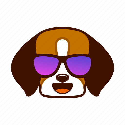 Animal, beagle, cool, cute, dog, emoji, pet icon - Download on Iconfinder