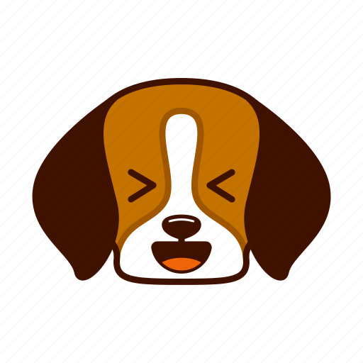 Animal, beagle, cute, dog, emoji, laugh, pet icon - Download on Iconfinder