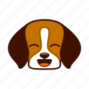 animal, beagle, cute, dog, emoji, pet, smile