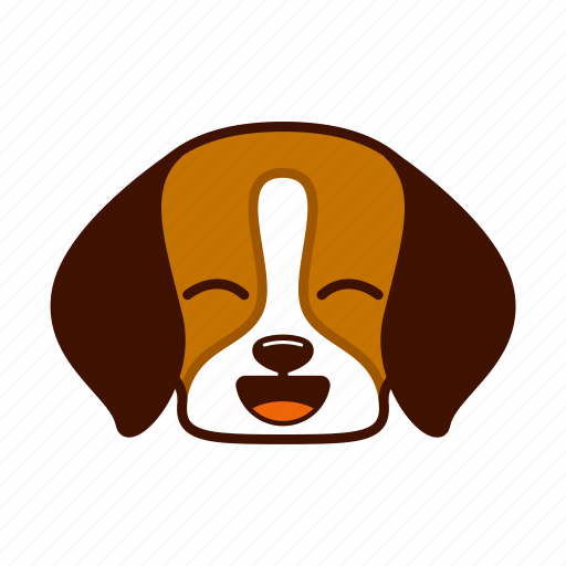 Animal, beagle, cute, dog, emoji, pet, smile icon - Download on Iconfinder