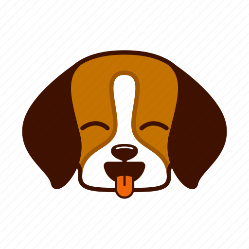 Animal, beagle, cute, dog, emoji, pet, tongue icon - Download on Iconfinder