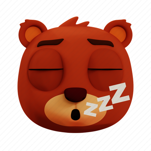 Cute, bear, deep, sleep, emoji, cartoon, animal icon - Download on Iconfinder