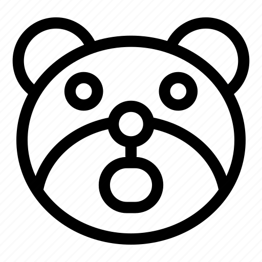Bear, emoji, emoticon, shocked, smiley icon - Download on Iconfinder