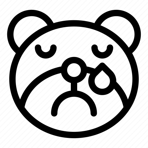 Bear, cry, emoji, emoticon, smiley icon - Download on Iconfinder