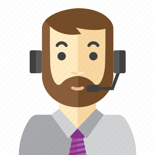 Beard, call, man, office, staff icon - Download on Iconfinder