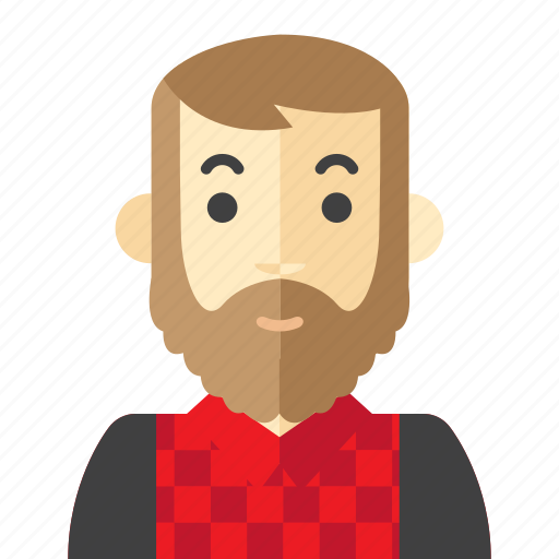 Beard, check, man, red icon - Download on Iconfinder