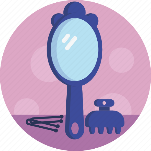 Pins, beauty, comb, hair, mirror icon - Download on Iconfinder