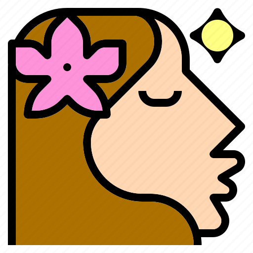 Beautiful, beauty, face, flower, girl, pretty, woman icon - Download on Iconfinder